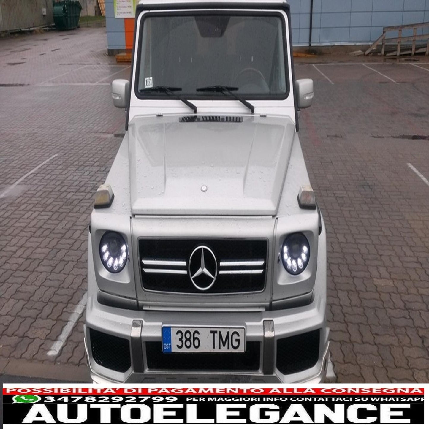 led headlights suitable for mercedes g-class w463 (1989-2012) black bi-xenon design 