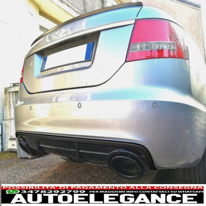 Rear bumper valance air diffuser suitable for audi a6 c6 4f (2004-2008) saloon avant rs design black