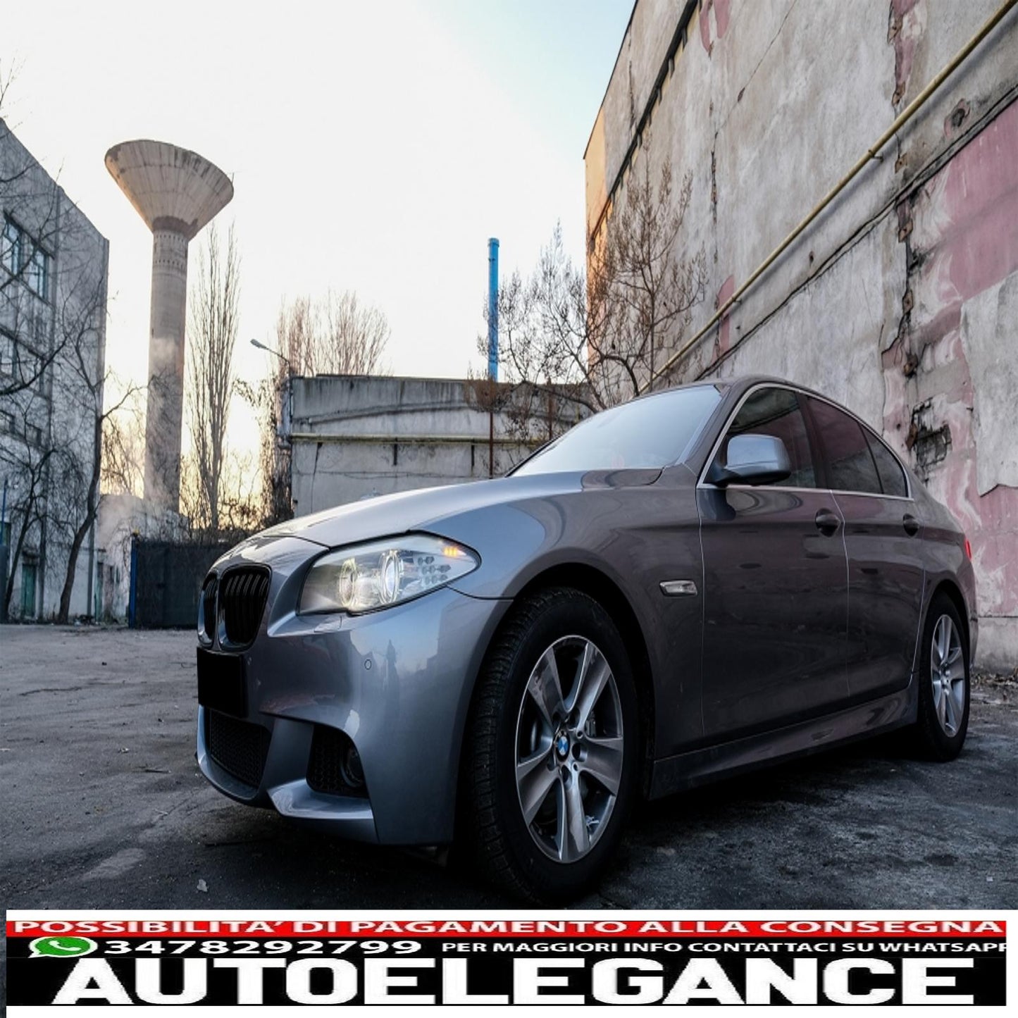 paraurti anteriore adatto per bmw serie 5 f10 f11 lci (2014-2017) design m-technik senza fendinebbia