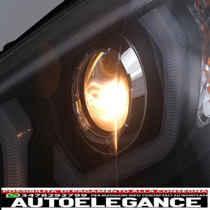 led light tube drl angel eye headlights suitable for bmw x5 e70 (2007-2010) black 