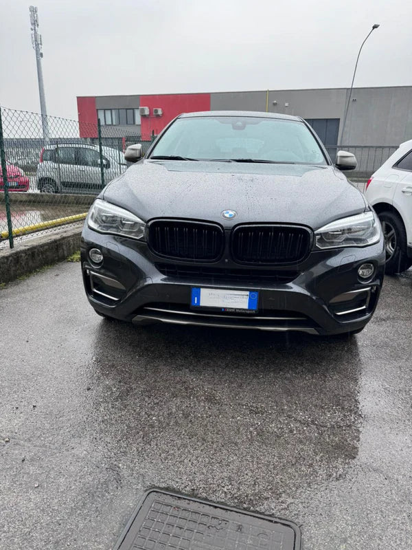 GRIGLIA ADATTA PER BMW X5 F15 X6 F16 2013-2018 DOPPIA FASCIA LOOK NERO LUCIDO