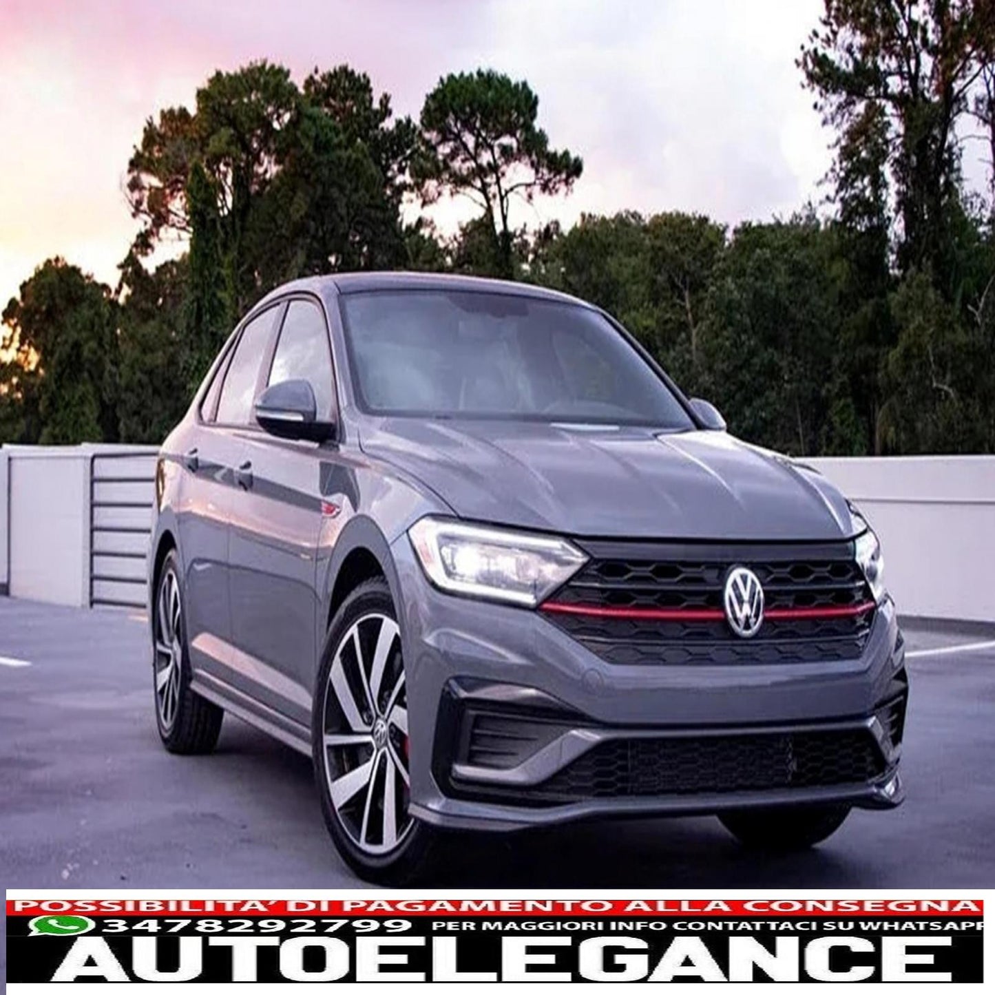 front bumper with center grille suitable for vw jetta mk7 (2019-2021) gli design
