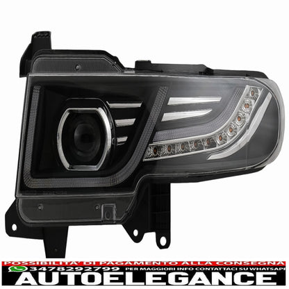 griglia anteriore con fari a led look bi-xeno adatta per toyota fj cruiser xj10 (2007-2015) con indicatori di direzione dinamici