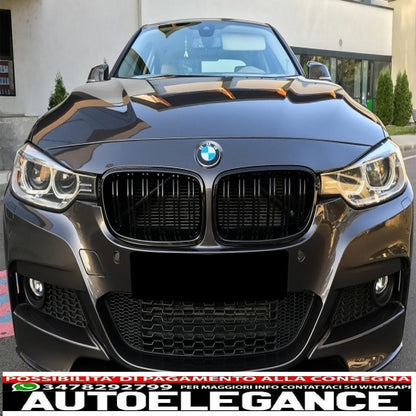 front bumper with fog lamps projectors and spoiler suitable for bmw 3 series f30 f31 sedan touring (2011-2019) m-performance design