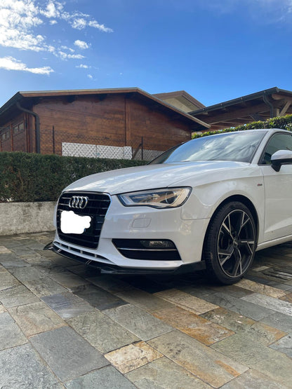 SPLITTER ANTERIORE ADATTO PER AUDI A3 RS3 8V 2012+ LOOK SPORTIVO