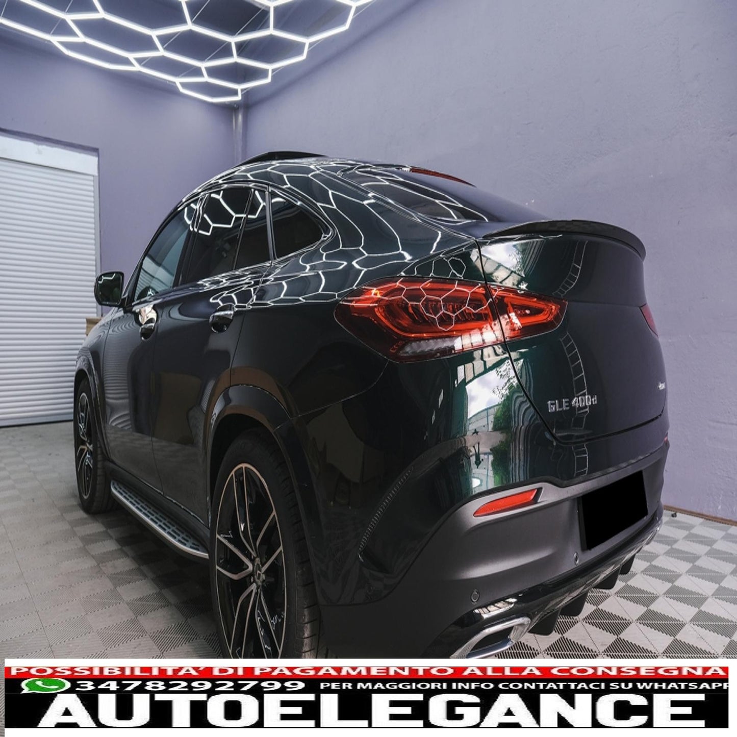 Trunk lid spoiler suitable for mercedes gle coupe c167 (2020-up) piano black 