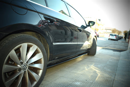 SOTTO MINIGONNE ADATTE PER VW PASSAT CC LOOK NERO LUCIDE DESIGN SPORTIVO