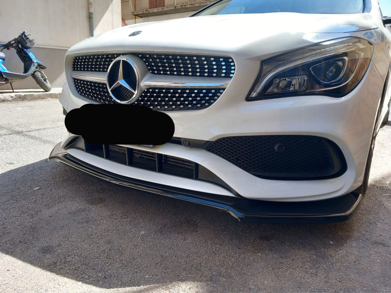 SPLITTER SUITABLE FOR MERCEDES A CLASS W176 2016-2018 GLOSSY BLACK LOOK 
