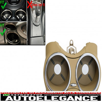 Front Double Cup Holder Suitable For Mercedes Benz CLS C219 W219 (2003-2010) Beige