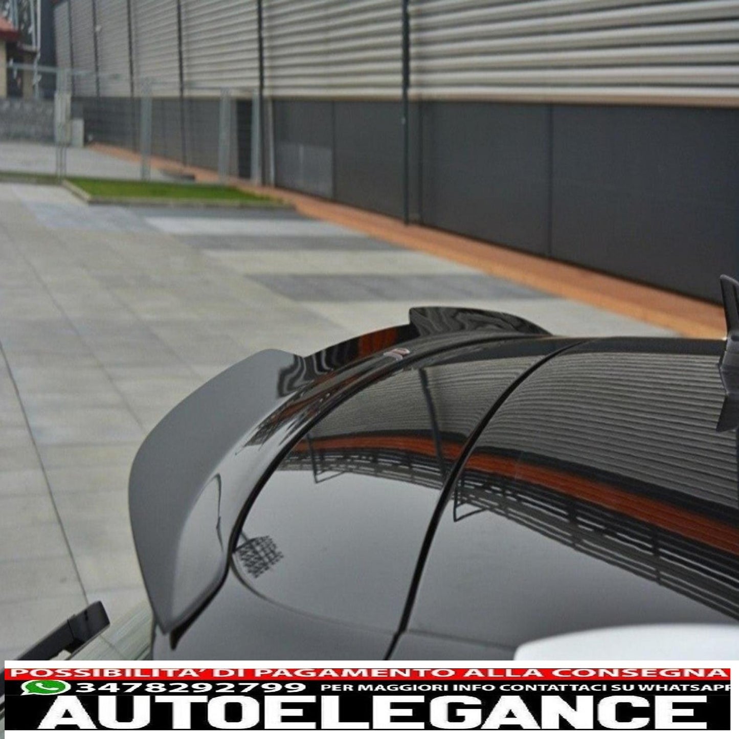 Additional roof spoiler suitable for audi a6 c7 4g avant (2011-2015) piano black