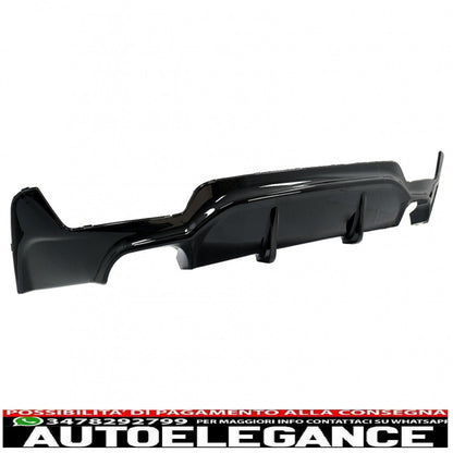 Labbro spoiler paraurti anteriore adatto per bmw serie 4 f32 f33 f36 coupe cabrio grand coupe (2013-03.2019) con diffusore paraurti posteriore doppia doppia uscita m-performance
