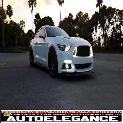 griglia anteriore con luci diurne a led adatta per ford mustang mk6 vi sesta generazione (2015-2017) design rtr