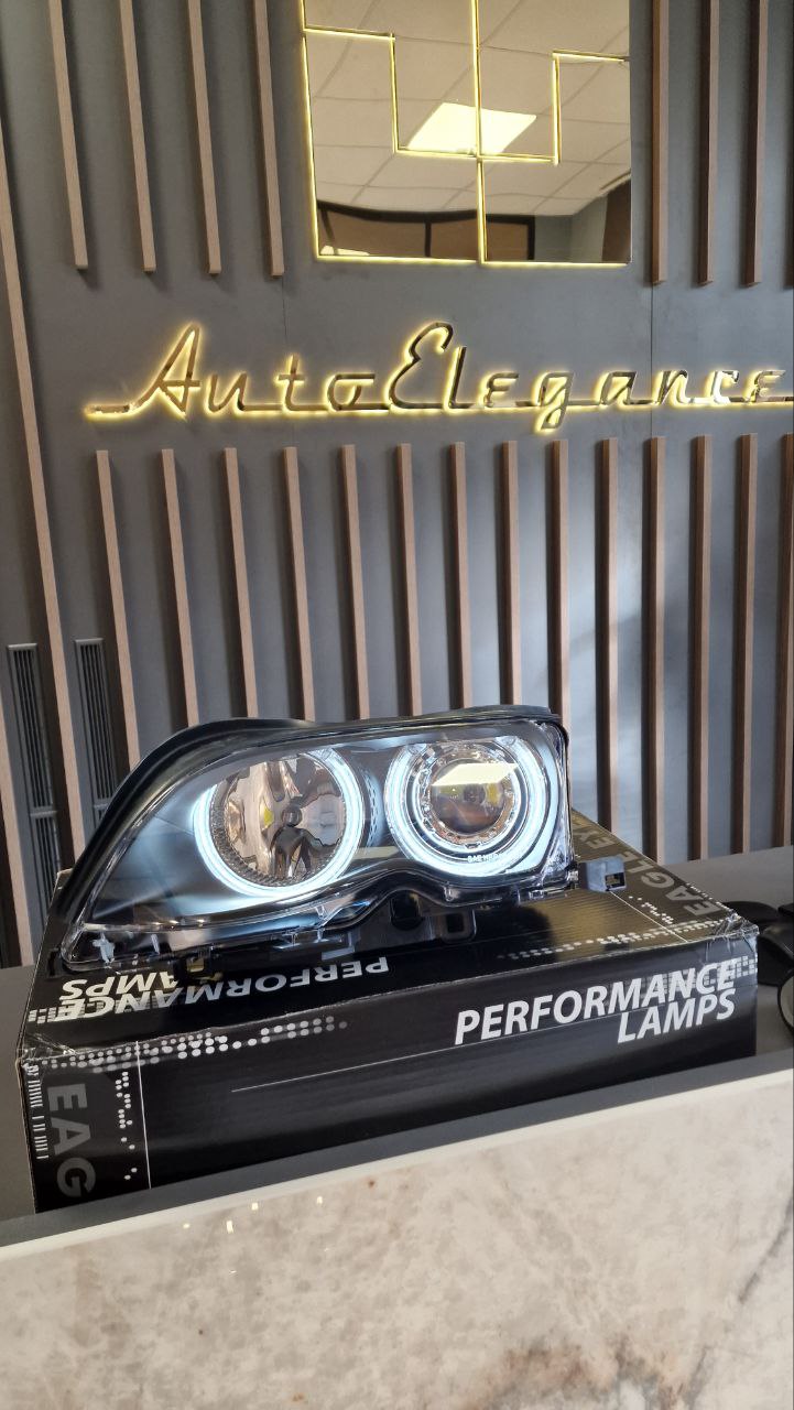 FARI ADATTI PER BMW SERIE 3 E46 2001-2005 ANGEL EYES + DOPPIO KIT LED