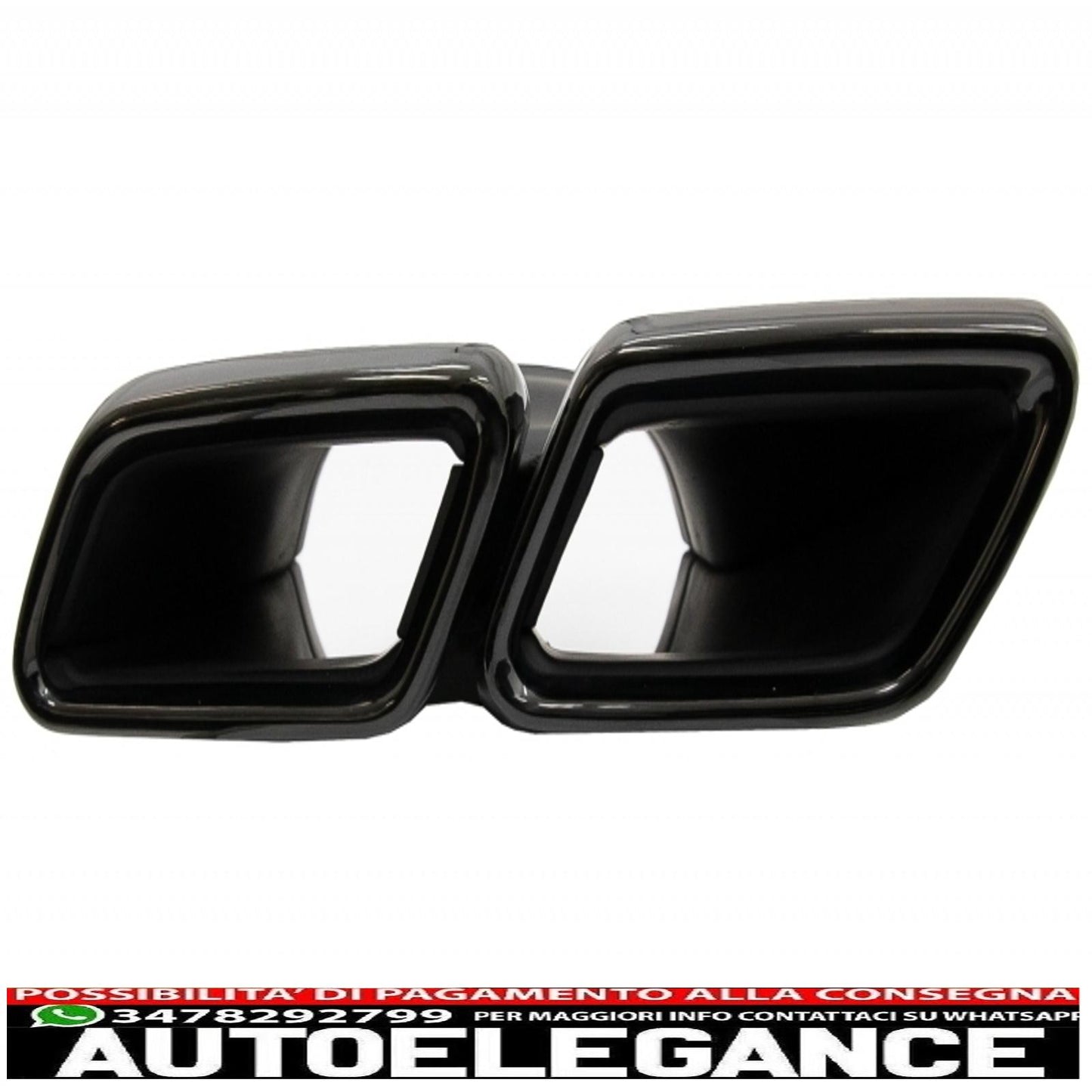 Rear bumper air diffuser with exhaust tips suitable for mercedes e class w213 sport line (2016-2019) e63 all black design