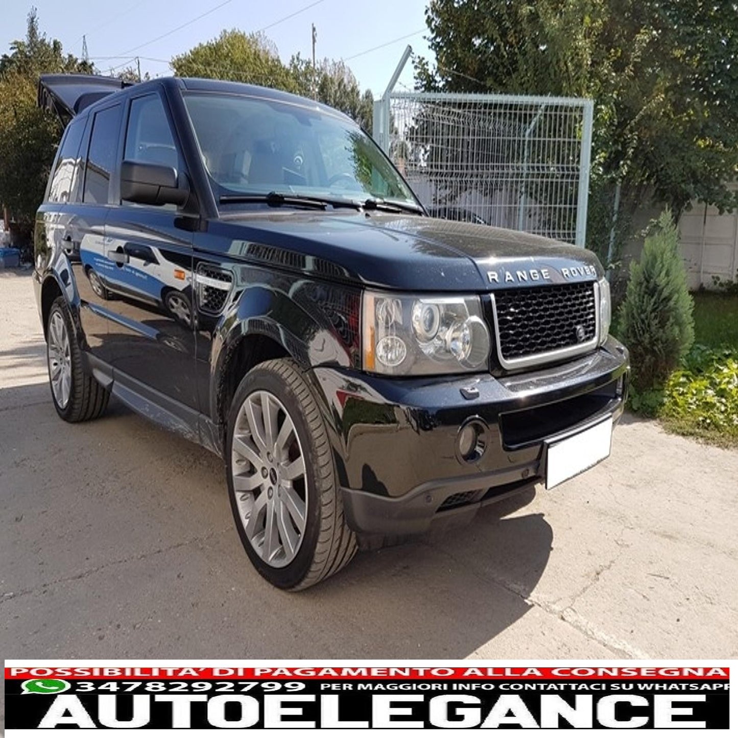 central grille and side vents group suitable for land rover range rover sport (2005-2008) l320 autobiography look all black edition
