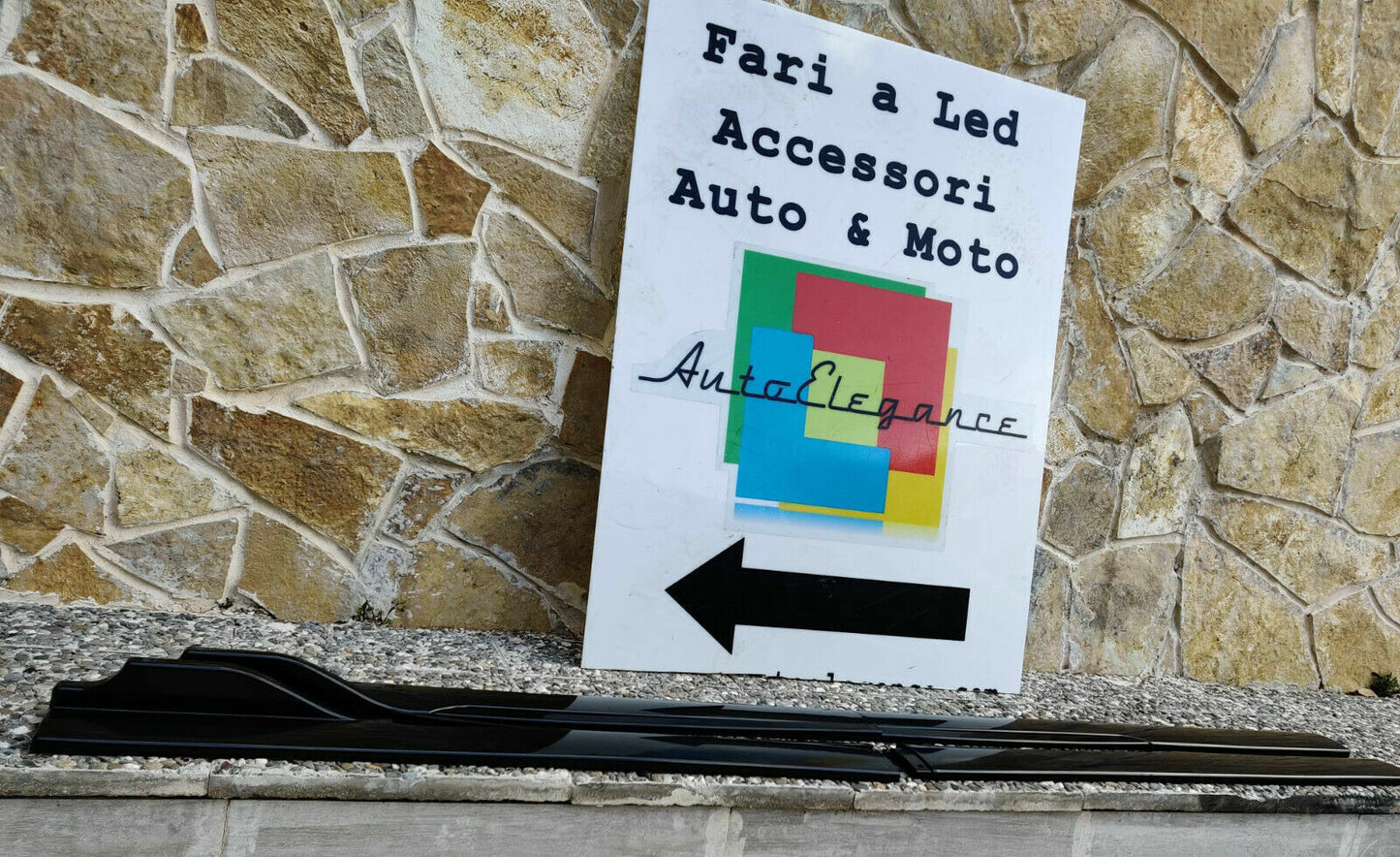 LAME BMW SERIE 6 E63 E64 SPLITTER SOTTO MINIGONNE LATERALI ABS NERO LUCIDO