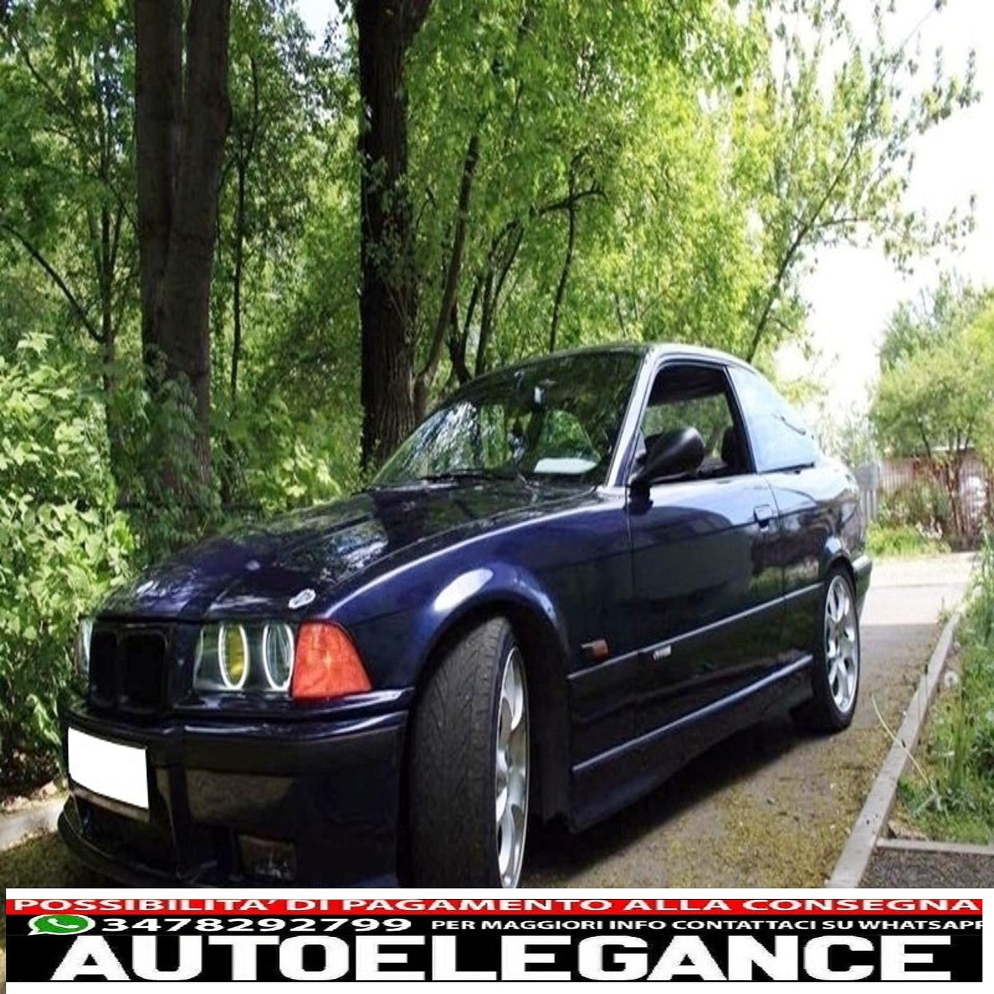 paraurti posteriore con minigonne laterali adatto per bmw e36 serie 3 (1992-1998) design m3