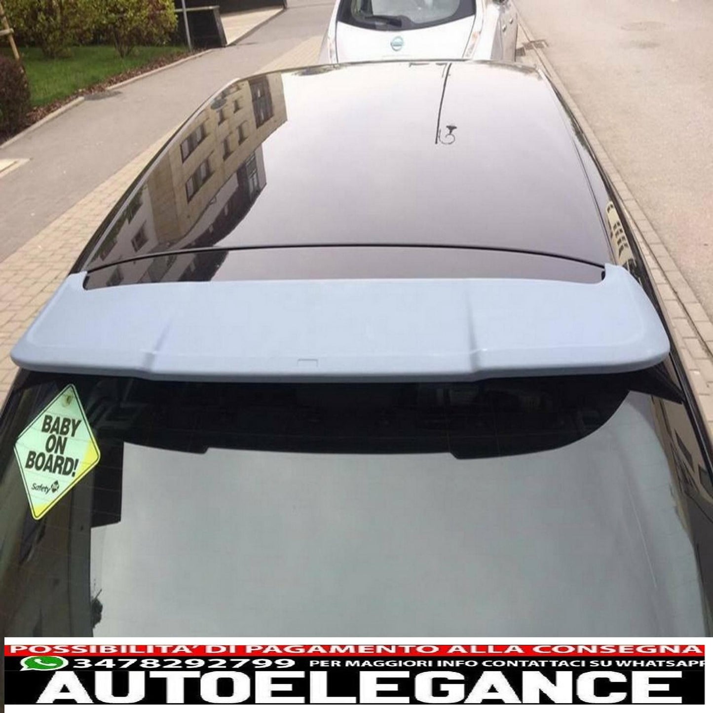 additional roof spoiler suitable for audi a3 8v sportback 5d (2012-) rs3 look