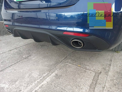 DIFFUSORE ADATTO PER ALFA ROMEO GIULIA LOOK VELOCE OPACO + TERMINALI CROMATI