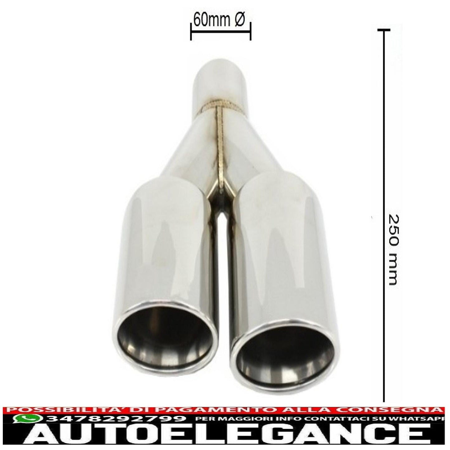 diffusore d'aria a doppia uscita adatto per bmw f10 serie 5 (2011-2017) design m-performance con terminali di scarico m-power cromati