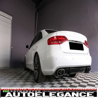 Diffusore e terminali di scarico per mantovana paraurti posteriore adatti per audi a4 b8 b8.5 limousine avant facelift (2012-2015) design rs4