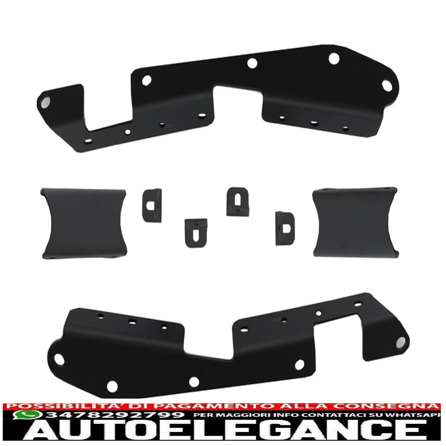 parafanghi anteriori in acciaio piatto con tubo frantoio adatti per Jeep Wrangler Rubicon JK (2007-2017)