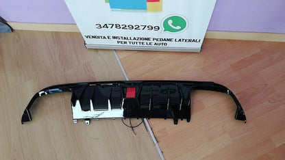 DIFFUSORE ADATTO PER MERCEDES CLASSE C W205 LOOK SPORTIVO NERO LUCIDO