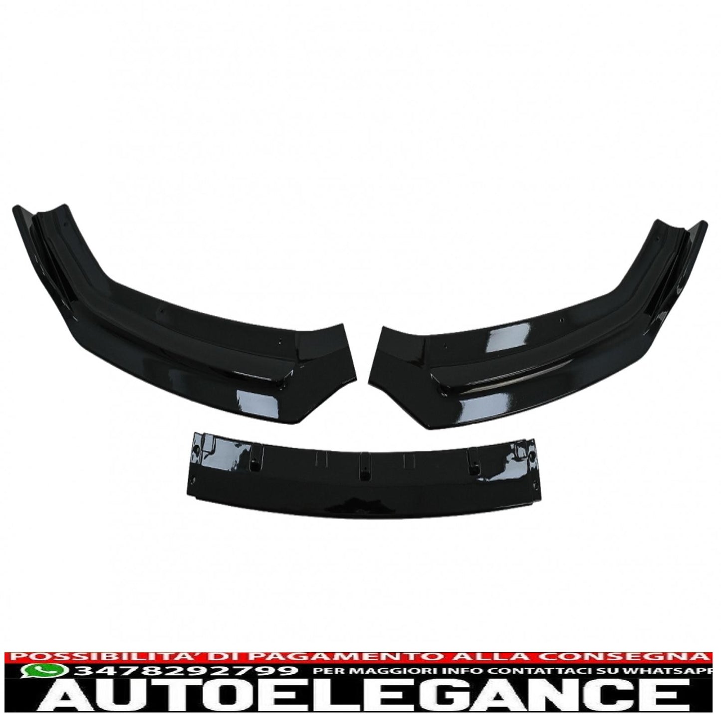 Additional front bumper spoiler suitable for audi a5 f5 (2017-2019) piano black