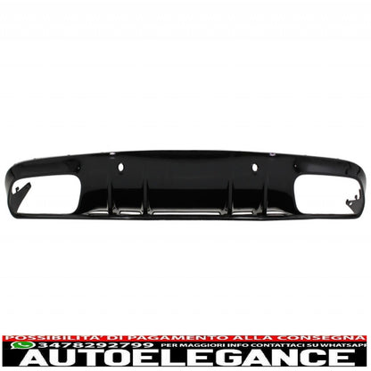 paraurti anteriore con diffusore posteriore adatto per mercedes classe c a205 cabriolet c205 coupe (2014-2019) c63 design nero