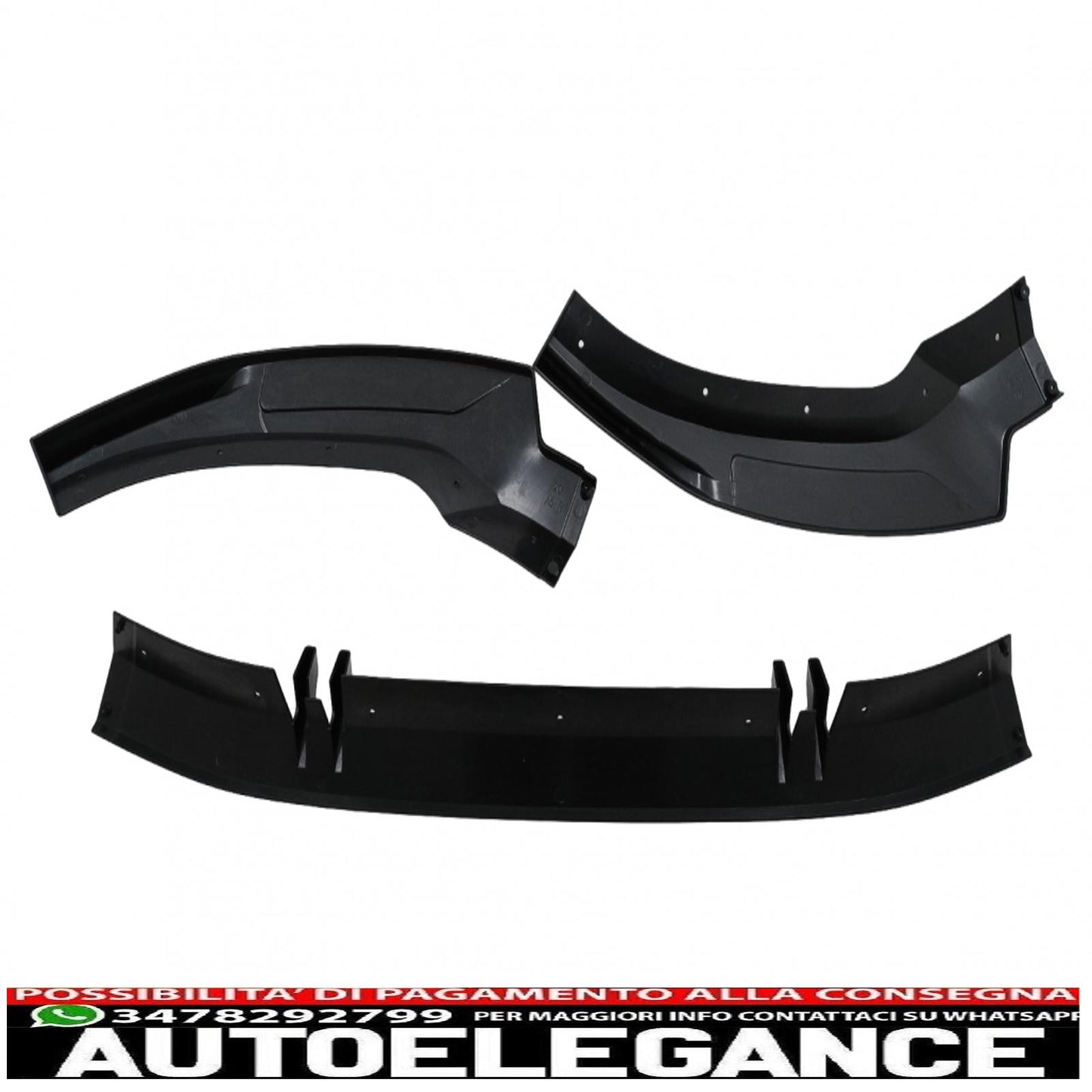 Front bumper additional spoiler suitable for Audi A5 F5 Facelift S-Line (2020-up) Piano Black