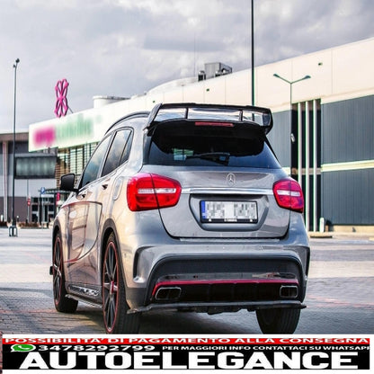 Trunk lid spoiler suitable for mercedes gla x156 (2014-2019) gla45 piano black design