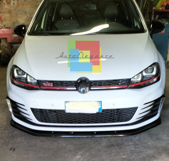SPLITTER SUITABLE FOR VW GOLF 7 GTI 2012-2016 MAX GLOSSY BLACK SPORTY LOOK