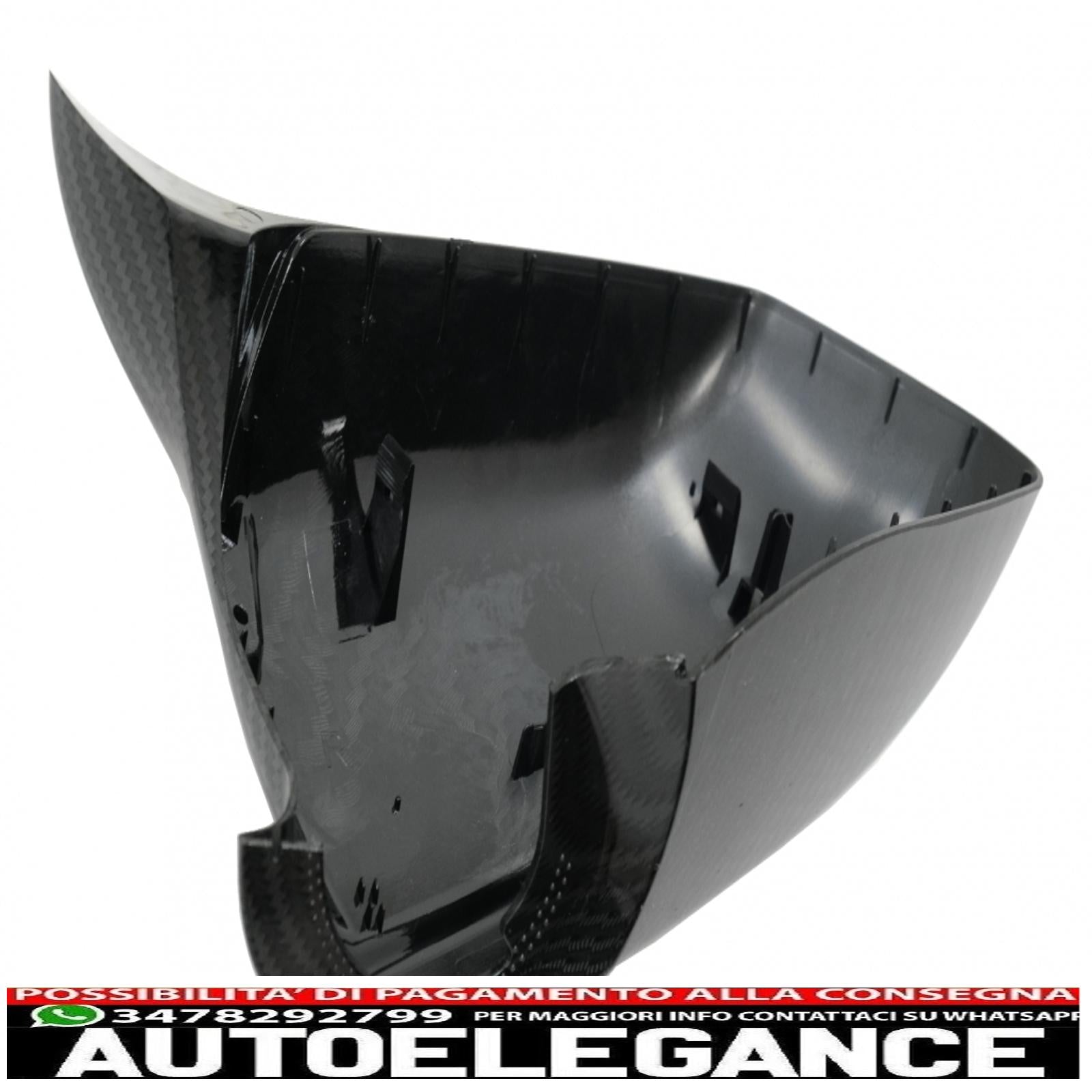 Calotte specchietti adatte per bmw serie 5 f10 f11 f18 non lci (07.2010-2013) carbon look m design AUTOELEGANCERICAMBI