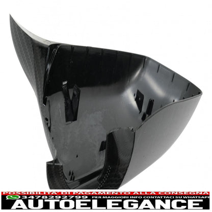 Calotte specchietti adatte per bmw serie 5 f10 f11 f18 non lci (07.2010-2013) carbon look m design AUTOELEGANCERICAMBI