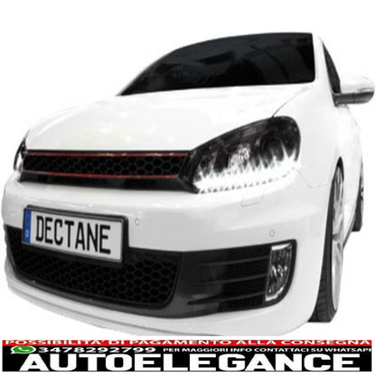 headlights suitable for vw golf 6 (10.2008-2012) tru drl daytime black 