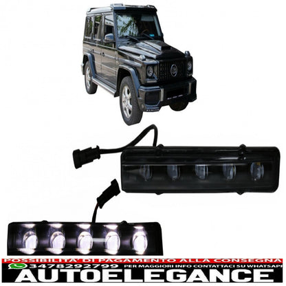 black drl led daytime running lights suitable for mercedes g class w463 (1989-2012) g65 black design 