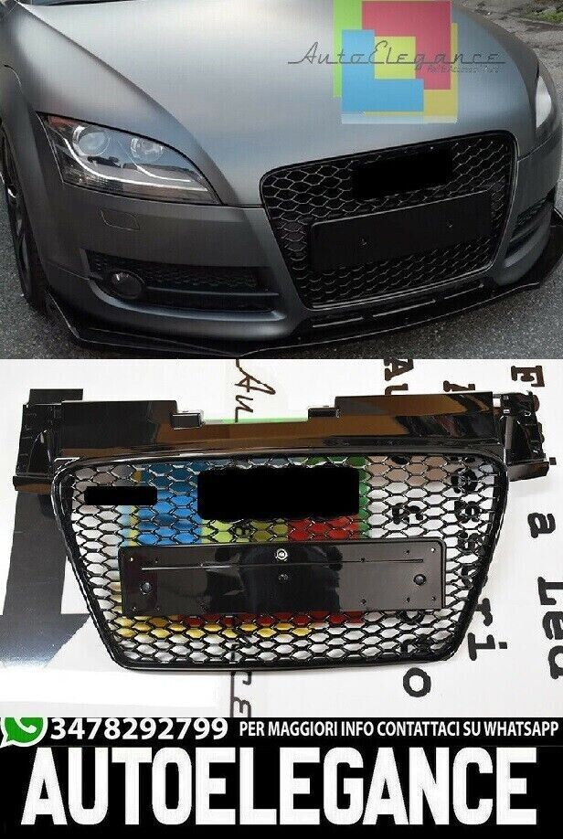 AUDI TT 8J 2006-2014 MASCHERINA NERA GRIGLIA ANTERIORE NIDO D'APE - NO LOGO - 05 AUTOELEGANCERICAMBI