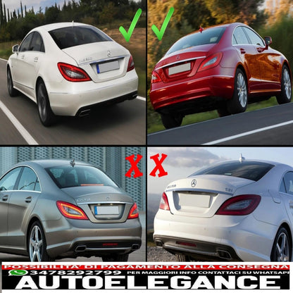 diffusore paraurti posteriore adatto per mercedes cls berlina w218 (2012-2017) solo per paraurti standard