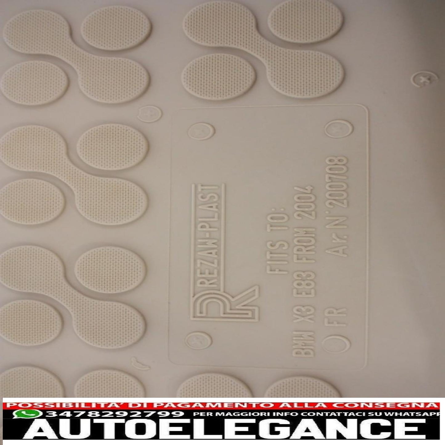 Beige rubber car mats suitable for bmw x3 e83 (2004-2010)