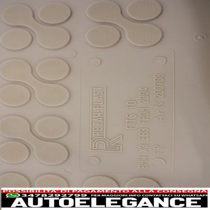 Beige rubber car mats suitable for bmw x3 e83 (2004-2010)