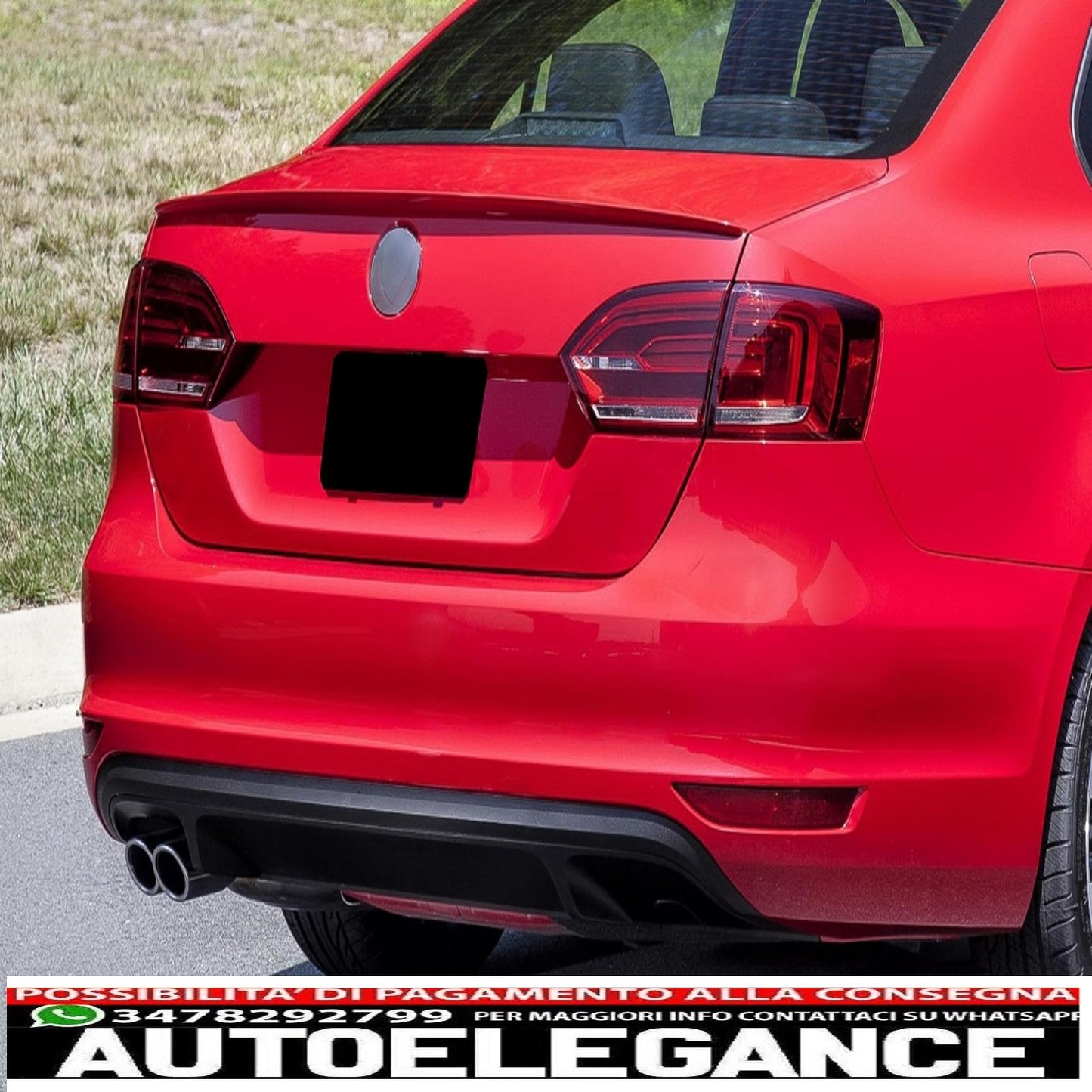 Diffusore aria paraurti posteriore adatto per vw jetta mk6 vi (2011-2014) gli design