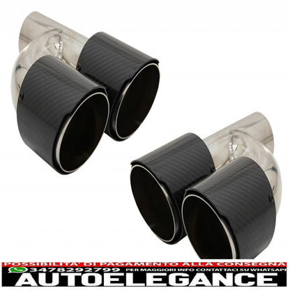 Diffusore d'aria con mantovana per paraurti posteriore adatto per audi a4 b8 pre restyling limousine avant (2008-2011) con terminali di scarico in fibra di carbonio solo design s-line paraurti standard