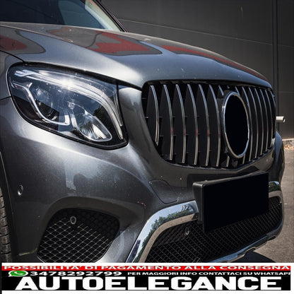griglia anteriore centrale adatta per mercedes glc x253 c253 (2015-2018) gt r panamericana look cromata