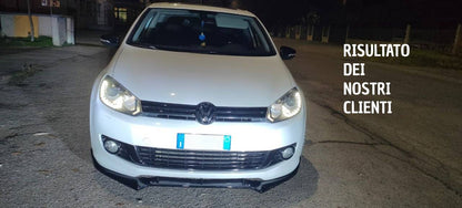 SPLITTER ADATTO PER VW GOLF 6 VI 2008-2012 LOOK NERO LUCIDO DESIGN SPORTIVO