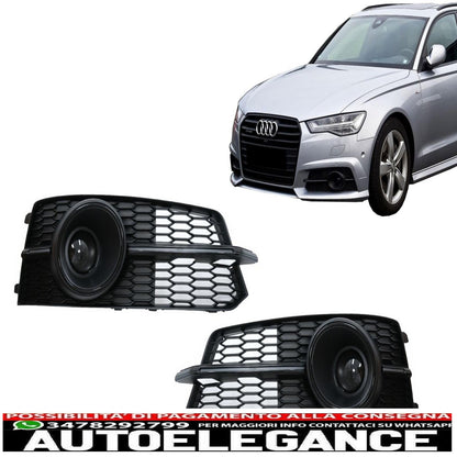 Griglia ACC Copertura Griglia Laterale per Audi A6 C7 4G S Line Facelift 15-18-mostra il titolo originaleTesto originaleGrill ACC Abdeckung Seitengitter für Audi A6 C7 4G S Line Facelift 15-18