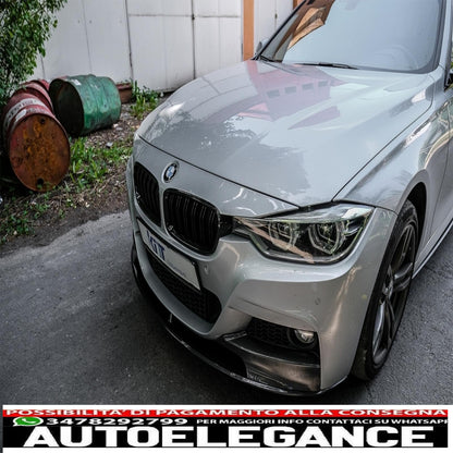 Front bumper spoiler splitter suitable for bmw 3 series f30 f31 (2011-2019) m-performance carbon film covering 