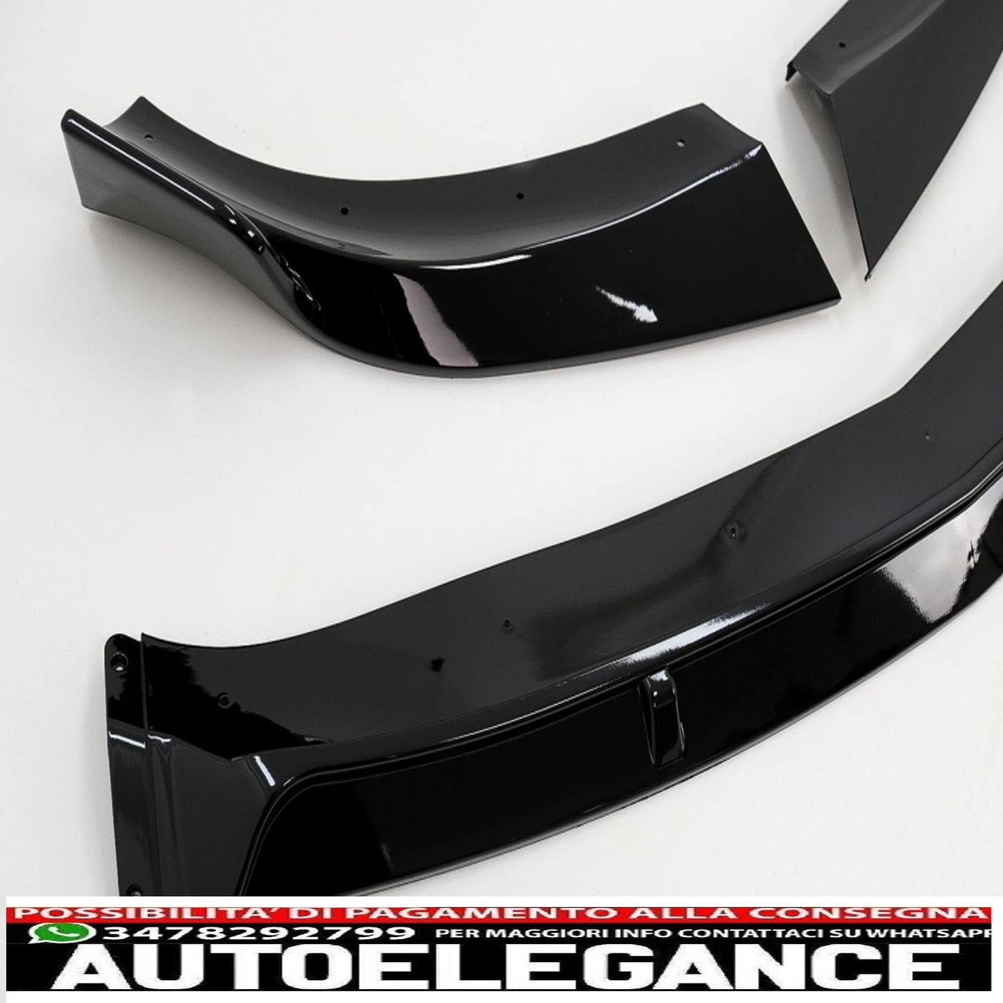 Front Bumper Spoiler Lip Extension Fit For Mercedes CLA C117 X117 Sport Line (2016-2018) Piano Black 
