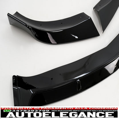 Front Bumper Spoiler Lip Extension Fit For Mercedes CLA C117 X117 Sport Line (2016-2018) Piano Black 