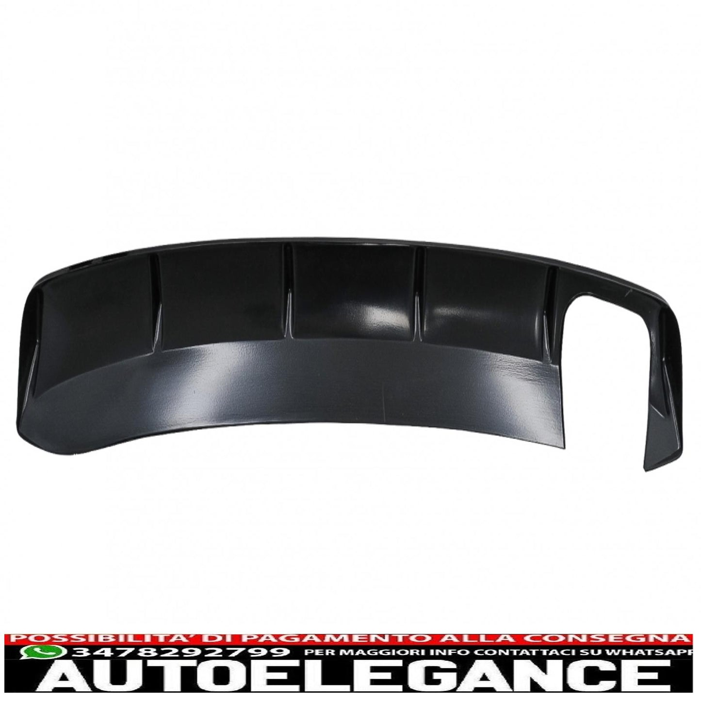 Diffusore d'aria mantovana paraurti posteriore adatto per skoda octavia ii (2004-2009) pianoforte nero