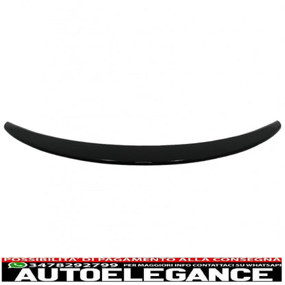 Front bumper with grille and boot spoiler piano black suitable for mercedes c class c205 (2014-2018) c63 gt-r design